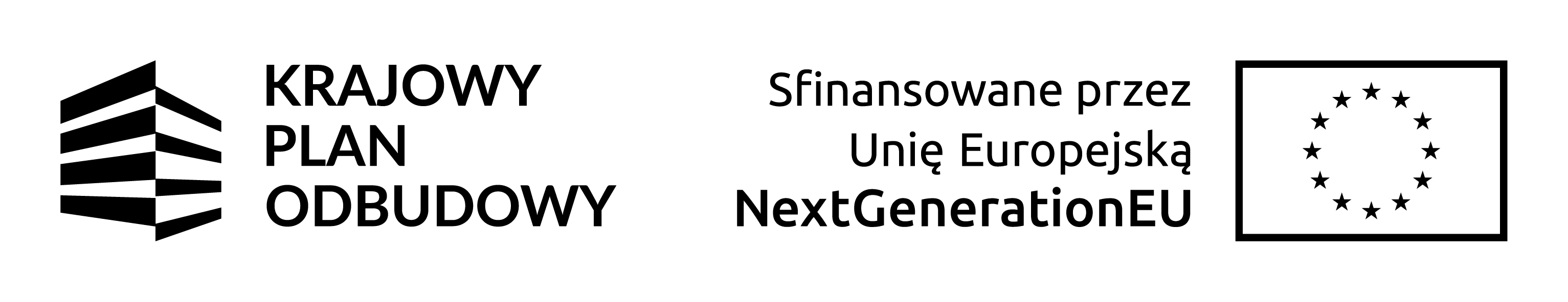 KPO NextGenerationEU poziom zestawienie podstawowe RGB wariant achromatyczny